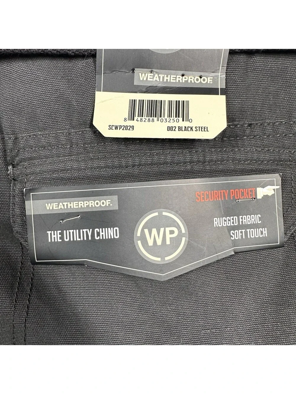 Weatherproof Utility Chino Pants Mens 40x32 Charcoal Gray Twill Relaxed Fit NWT